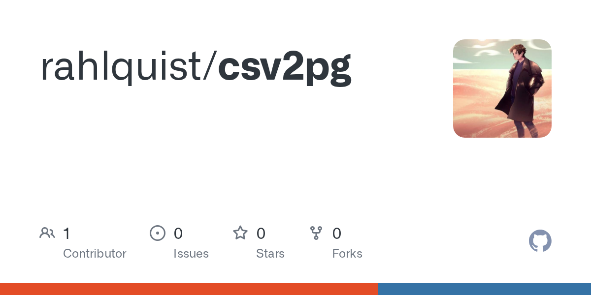 csv2pg: CSV → PostgreSQL without the shell dance