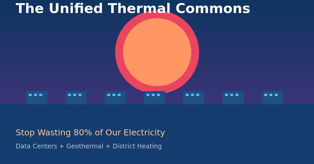 The Unified Thermal Commons: Stop Wasting 80% of Our Electricity